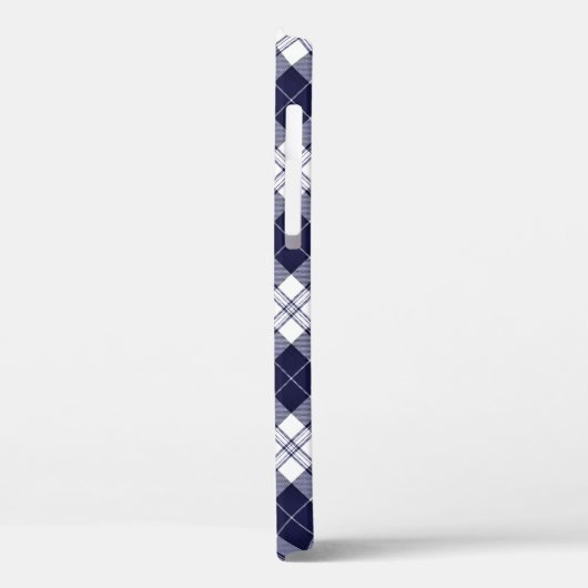 Blaues kariertes V2 Case-Mate iPhone Hülle (Rückseite / Links)