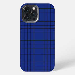 Blaues Karomuster iPhone 13 Pro Max Hülle