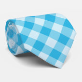 Blaues Karomuster Krawatte (Gerollt)