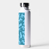 Blaues Katzenmuster Trinkflasche (Links)