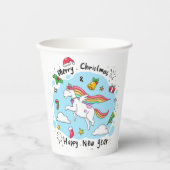 Blaues Kinderhorn Pappbecher (Vorderseite)