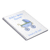 Blaues Kinderwagen-Duschen-Notizbuch Notizblock (Rechte Seite)