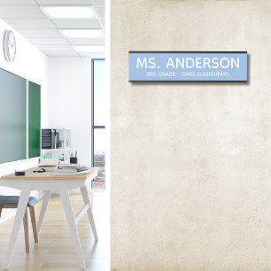 Blaues Klassenzimmertür-Schild Türschild