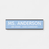 Blaues Klassenzimmertür-Schild Türschild (Vorderseite )