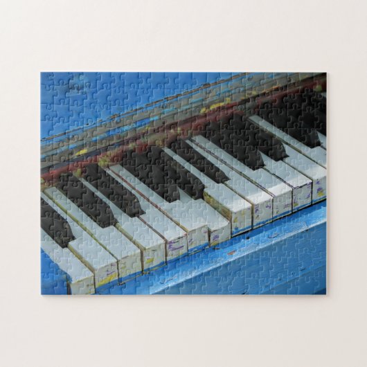 Blaues Klavier Puzzle (Horizontal)