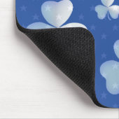Blaues Kleeblatt mit Sternen - mousepad (Ecke)