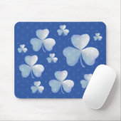 Blaues Kleeblatt mit Sternen - mousepad (Mit Mouse)