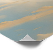 Blaues Kleid gegen ein blaues Himmelsbild Poster (Ecke)