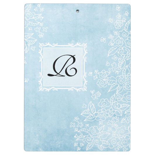 Blaues Klemmbrett (Rückseite)