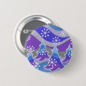 Blaues Knopf-Abzeichen der Winter-Bäume Button (Vorne & Hinten)