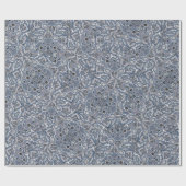 Blaues, komplexes Mandala-Druckmuster Geschenkpapier (Flach)