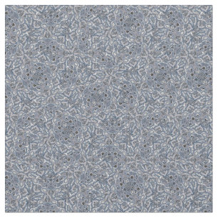 Blaues, komplexes Mandala-Druckmuster Stoff