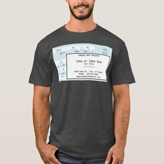 blaues Konzertticket T-Shirt (Vorderseite)