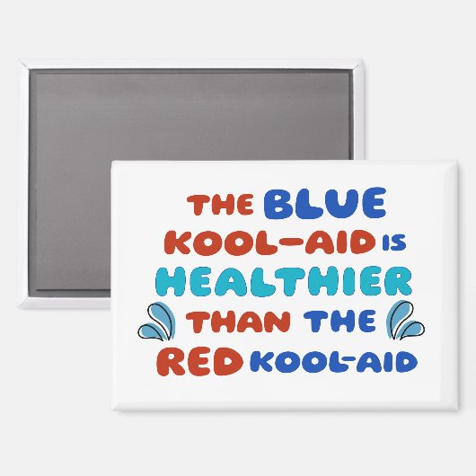 Blaues Kool Aid RECHTECKIGER MAGNET (Vorderseite/Rückseite)