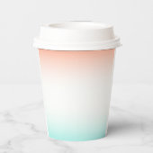 Blaues Koralle-Leinen-Mischungen  Pappbecher (Rückseite)