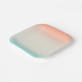 Blaues Koralle-Leinen-Mischungen  Pappteller (Gewinkelt)