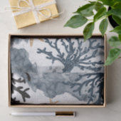 Blaues Korallenriff Wasserfarbe Elegantes Party Seidenpapier (Geschenk)