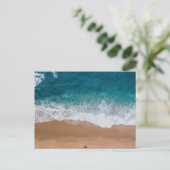 Blaues Körperwasser Feiertagspostkarte (Stehend Vorderseite)