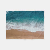 Blaues Körperwasser Fleecedecke (Vorderseite (Horizontal))