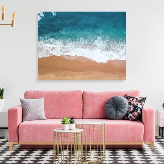 Blaues Körperwasser Leinwanddruck (Insitu (Wohnzimmer))