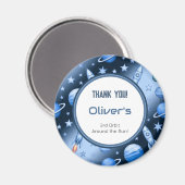 Blaues kosmisches Abenteuer Himmelsmuster Magnet (Vorderseite/Rückseite)