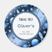 Blaues kosmisches Abenteuer Himmelsmuster Magnet (Vorne)