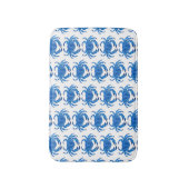 Blaues Krebsmuster Badematte (Vorderseite Vertikal)