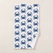 Blaues Krebsmuster Beach Badetuch Set (Handtuch)