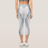 blaues Kreisel Capri Leggings (Rückseite)