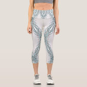 blaues Kreisel Capri Leggings (Vorderseite)
