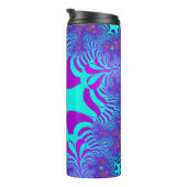 Blaues Kreuz an der Küste Thermosbecher (Nach rechts gedreht)