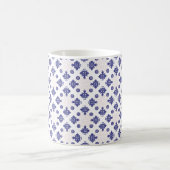 Blaues Kreuz-Anhänger-Muster Kaffeetasse (Mittel)