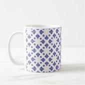 Blaues Kreuz-Anhänger-Muster Kaffeetasse (Links)