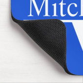 Blaues Kreuz-Bar LR Monogramm Mousepad (Ecke)