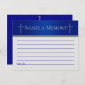 Blaues Kreuz - Christlicher Austausch eines Speich Einladungspostkarte (Vorne/Hinten)