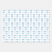 Blaues Kreuz-Herz und Punkte der heiligen Kommunio Geschenkpapier Set (Vorderseite 2)