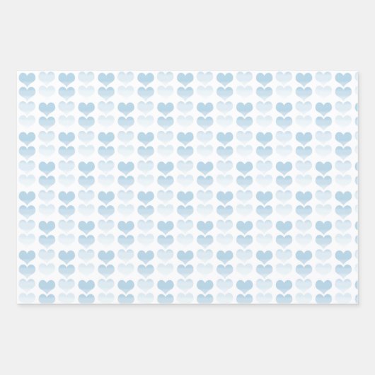 Blaues Kreuz-Herz und Punkte der heiligen Kommunio Geschenkpapier Set (Vorderseite 2)