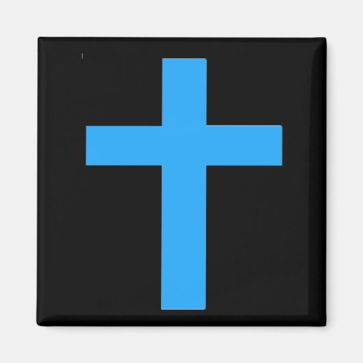 Blaues Kreuz Magnet (Vorne)