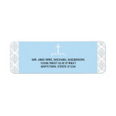 Blaues Kreuz mit Damaskusmuster (Vorne)