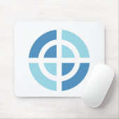 Blaues Kreuz Mousepad (Mit Mouse)