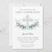 Blaues Kreuz und Foliage Erste Einladungen (Vorderseite)