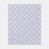 Blaues Kreuzanhänger-Muster Fleecedecke (Vorderseite)