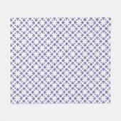 Blaues Kreuzanhänger-Muster Fleecedecke (Vorderseite (Horizontal))