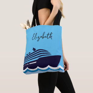 Blaues Kreuzfahrt-Themen-Tasche Tasche