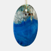 blaues Kristall Keramik Ornament (Rechts)