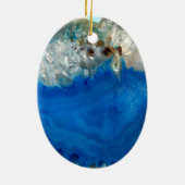 blaues Kristall Keramik Ornament (Hinten)