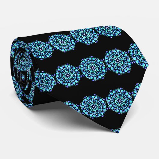 blaues Kristall Krawatte (Gerollt)
