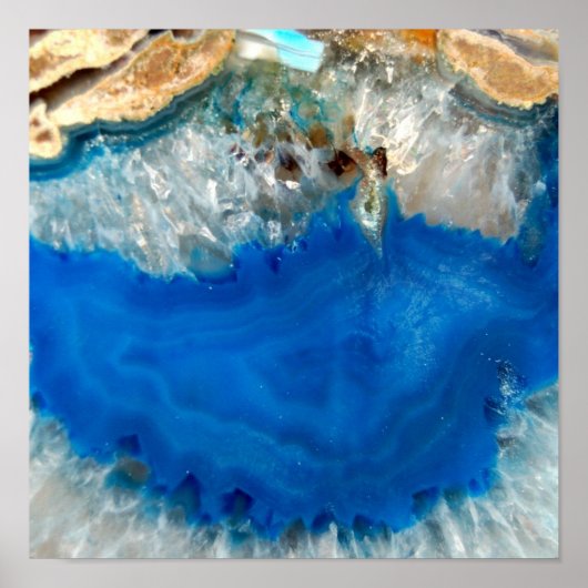 blaues Kristall Poster (Vorne)