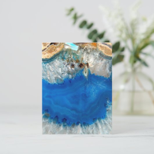 blaues Kristall Postkarte (Stehend Vorderseite)