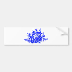 Blaues kristallenes Lotus Autoaufkleber